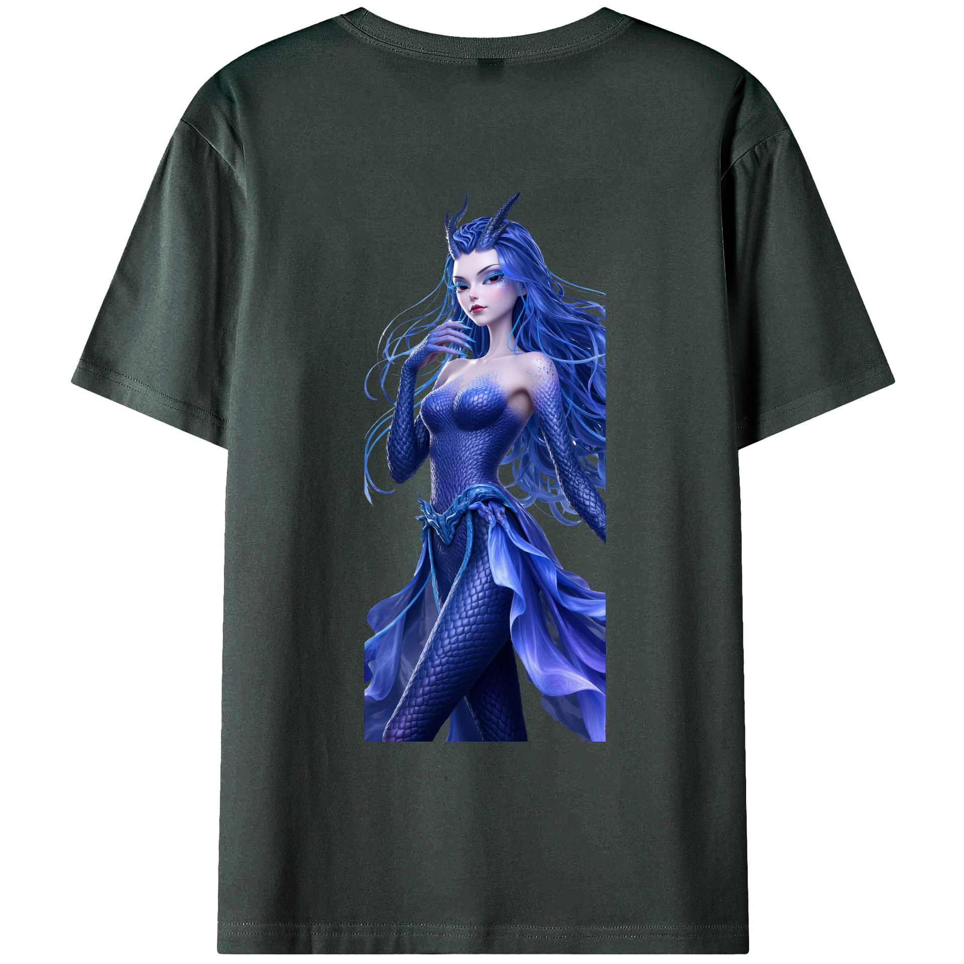 （画像用） Ne Zha 2 ナタ 魔童の大暴れ 綿100％ メンズ半袖Tシャツ（バックプリント） 通気性
